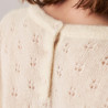 Pull à jeux de point fantaisie en mohair - Camelia