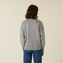 Pull ample col V finition bors côtes - Alderic