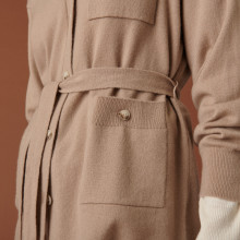 Veste boutonnée en cachemire col polo - Clemence