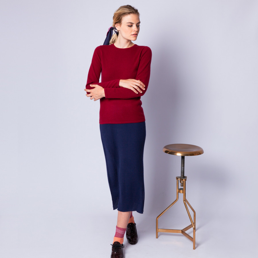 Pull col rond en cachemire intemporel - Evana