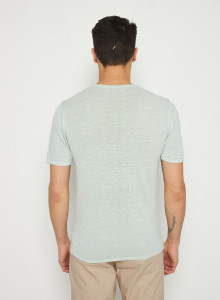 Rundhals-T-Shirt aus Flammgarn-Leinen - Renaud