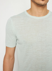 Rundhals-T-Shirt aus Flammgarn-Leinen - Renaud