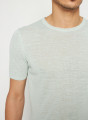 Rundhals-T-Shirt aus Flammgarn-Leinen - Renaud