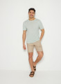 Rundhals-T-Shirt aus Flammgarn-Leinen - Renaud