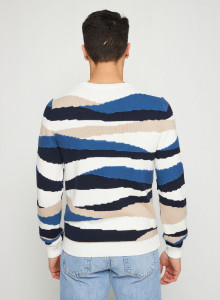 Pullover mit bunten Streifen aus Bio-Baumwolle - Recife