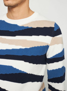 Pullover mit bunten Streifen aus Bio-Baumwolle - Recife