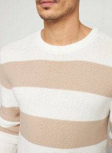 Pullover mit großen Streifen aus Bio-Baumwolle - Rivage