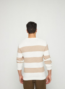 Pullover mit großen Streifen aus Bio-Baumwolle - Rivage