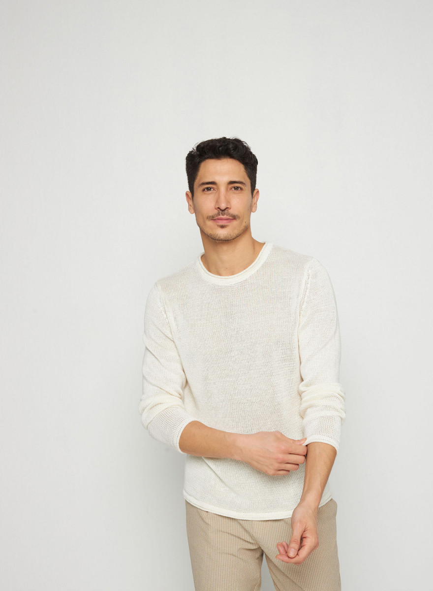 Leinenpullover mit Rundhalsausschnitt - Rudy