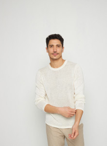 Leinenpullover mit Rundhalsausschnitt - Rudy