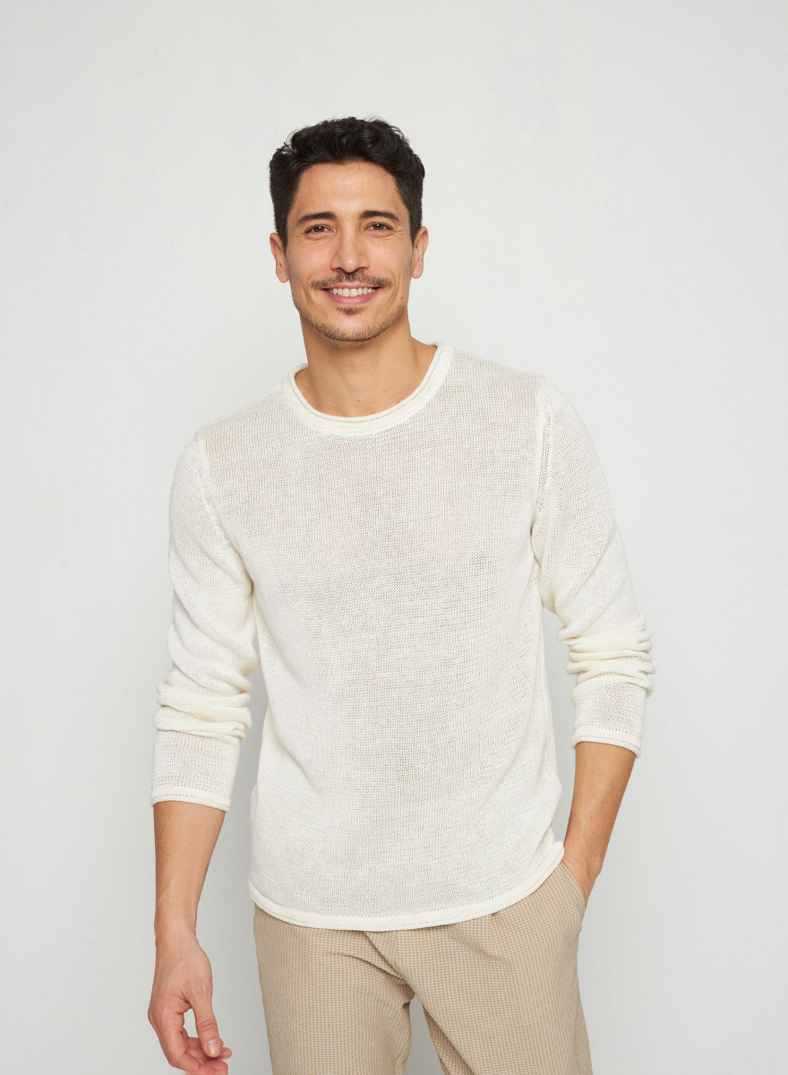 Leinenpullover mit Rundhalsausschnitt - Rudy