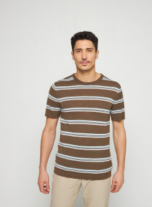 Gestreiftes T-Shirt aus Slub-Leinen - Remi