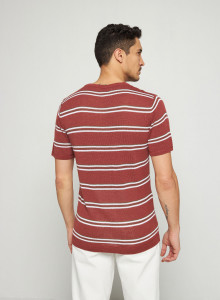 Gestreiftes T-Shirt aus Slub-Leinen - Remi