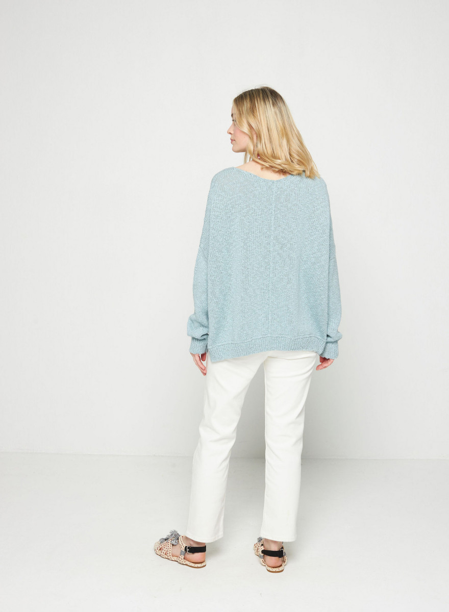 Lockerer Pullover aus Baumwolle und Leinen - Nathalie