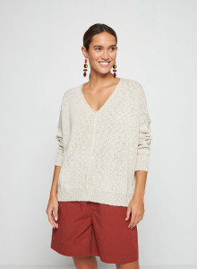 Lockerer Pullover aus Baumwolle und Leinen - Thalie