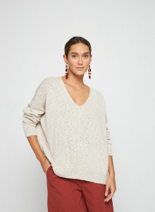 Lockerer Pullover aus Baumwolle und Leinen - Thalie