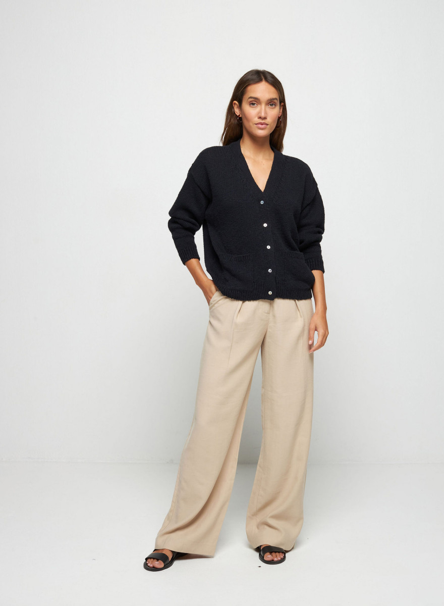 Strickjacke aus Baumwolle und Leinen - Thais