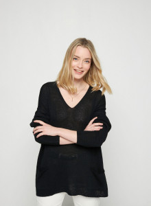Oversize-Pullover mit V-Ausschnitt aus Corallo - Telma