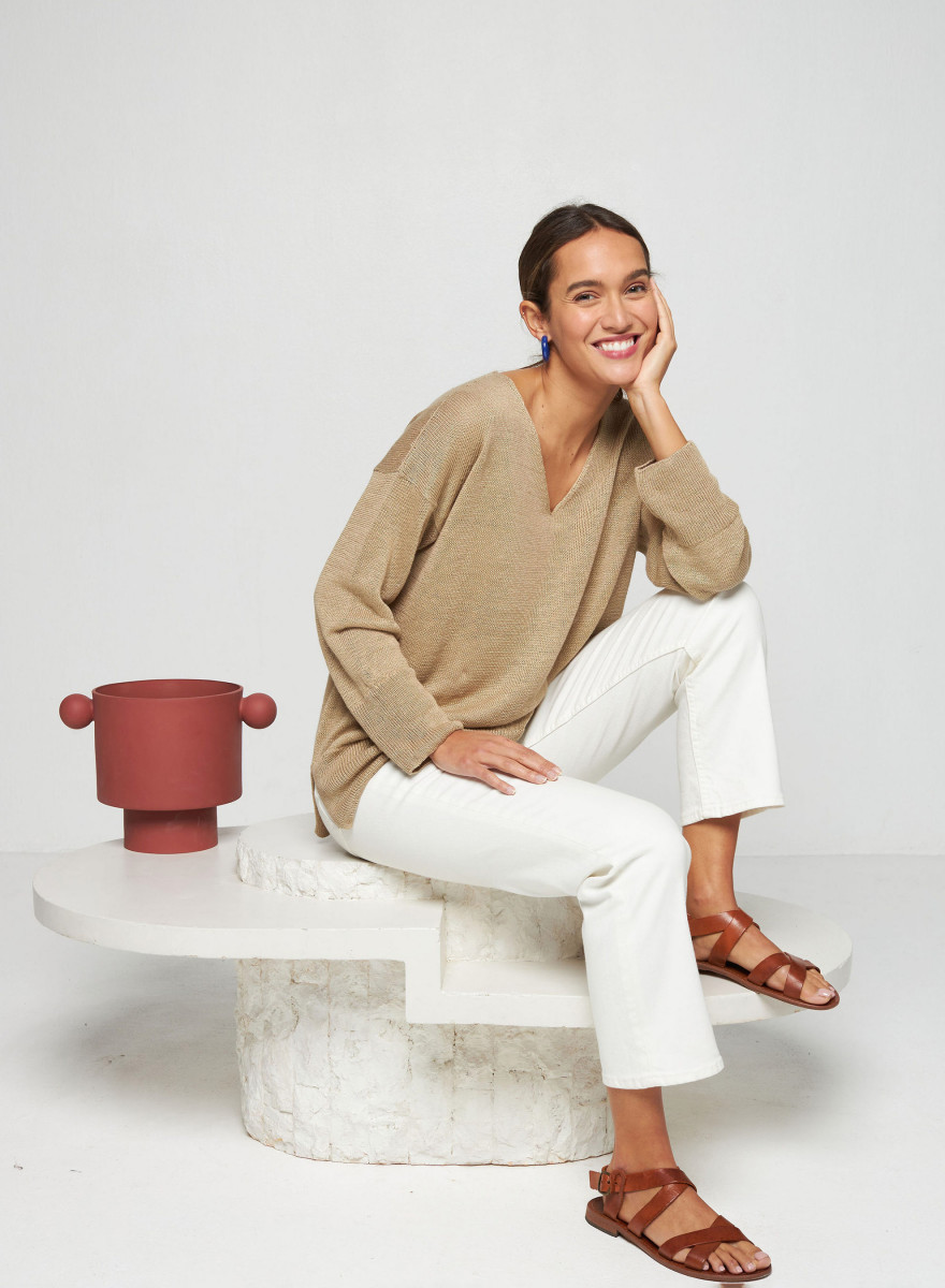 Leichter Pullover aus 100 % Leinen - Thiphaine