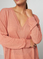 T-Shirt aus Flammgarn-Leinen mit Knopfleiste hinten - Tally