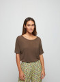 T-Shirt aus Flammgarn-Leinen mit Knopfleiste hinten - Tally