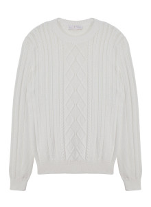 Zopfpullover aus Bio-Baumwolle - Ridwane