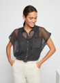 Bluse mit kurzen Ärmeln und Iris-Effekt - Stacy