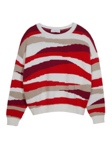 Pullover mit bunten Streifen aus Bio-Baumwolle - Solal