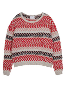 Mehrfarbiger Pullover aus Baumwolle und Leinen - Thadji