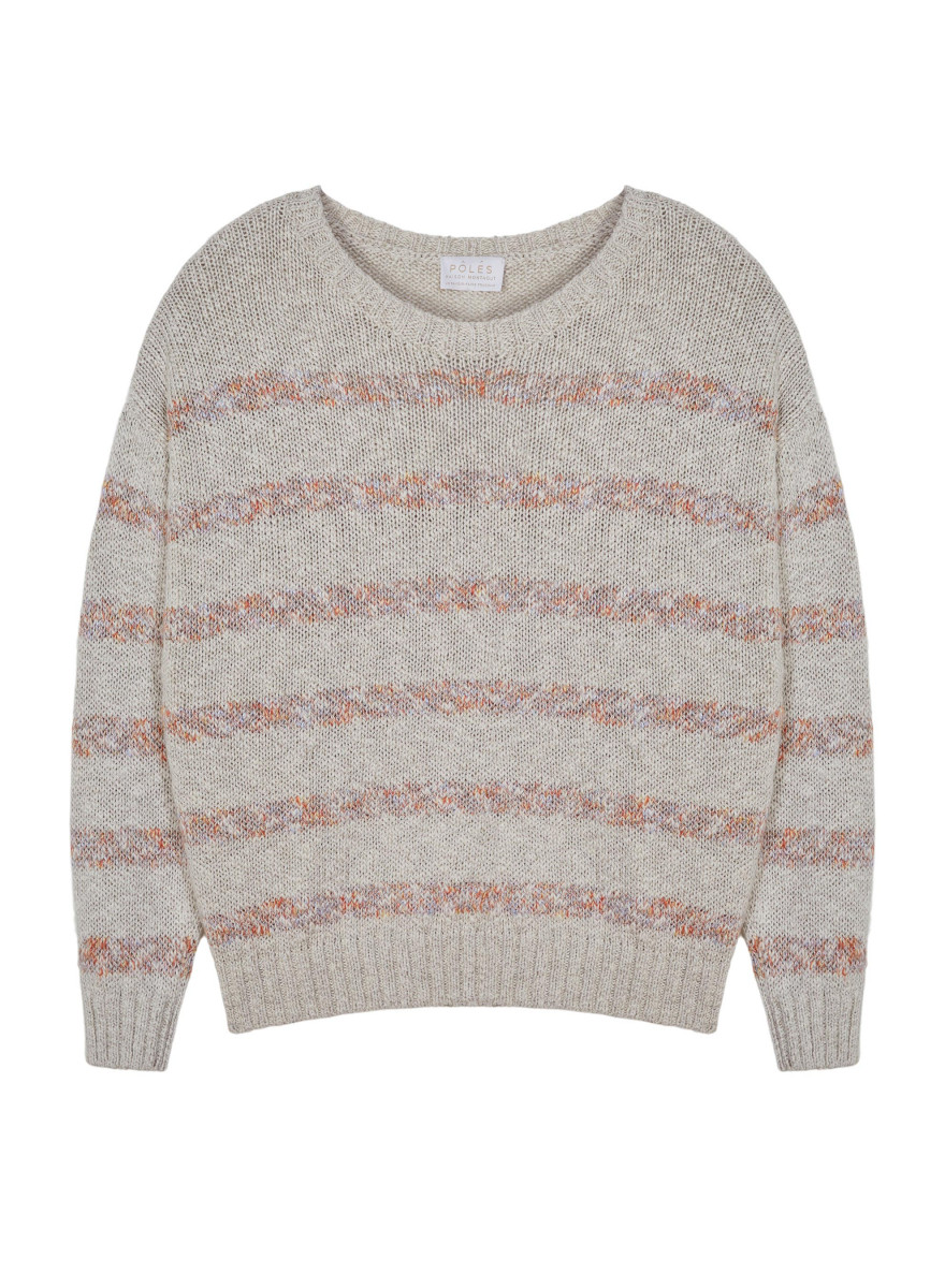 Gestreifter Pullover aus Baumwolle und Leinen - Thildie