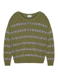 Gestreifter Pullover aus Baumwolle und Leinen - Thildie