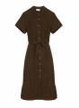 Kurzärmliges Hemdblusenkleid aus Leinen - Tori