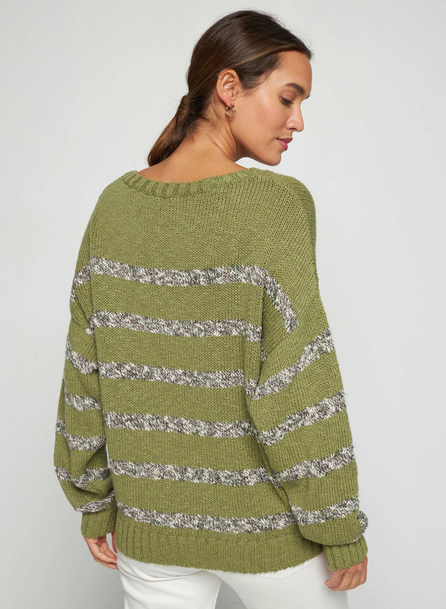 Gestreifter Pullover aus Baumwolle und Leinen - Thildie