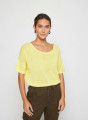 T-Shirt aus Flammgarn-Leinen mit Knopfleiste hinten - Tally
