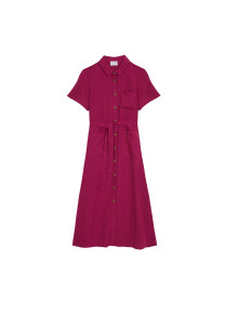 Kurzärmliges Hemdblusenkleid aus Leinen - Tori