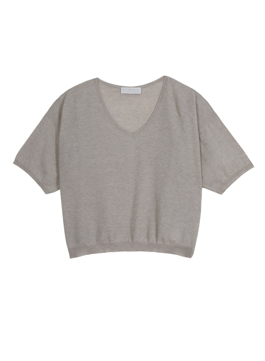 T-Shirt mit Ellbogenärmeln aus leichtem Kaschmir - Solange T-Shirt mit Ellbogenärmeln aus leichtem Kaschmir - Solange