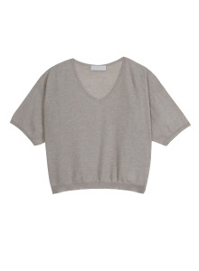 T-Shirt mit Ellbogenärmeln aus leichtem Kaschmir - Solange