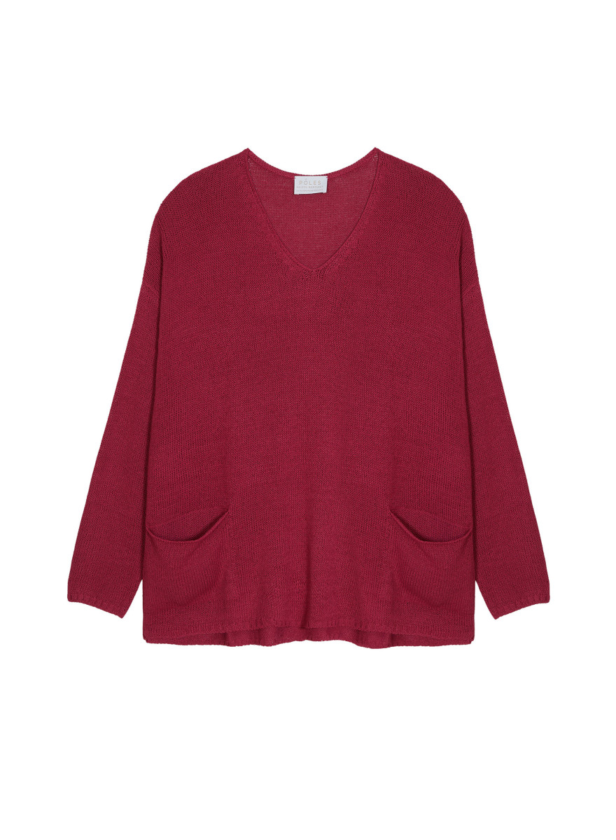 Oversize-Pullover mit V-Ausschnitt aus Corallo - Telma