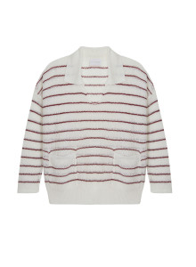 Pullover aus Leinen mit Polokragen - Tiara