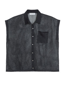 Bluse mit kurzen Ärmeln und Iris-Effekt - Stacy