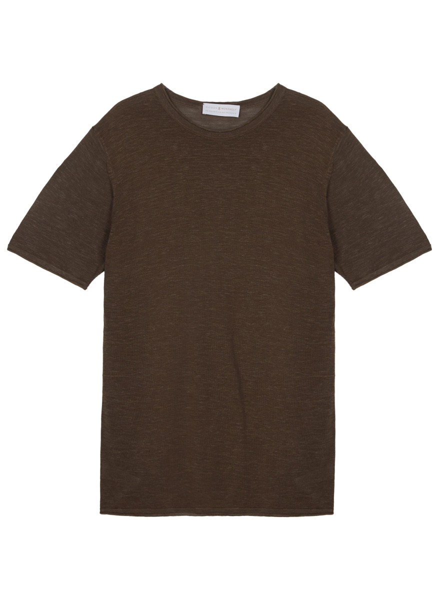 Rundhals-T-Shirt aus Flammgarn-Leinen - Renaud