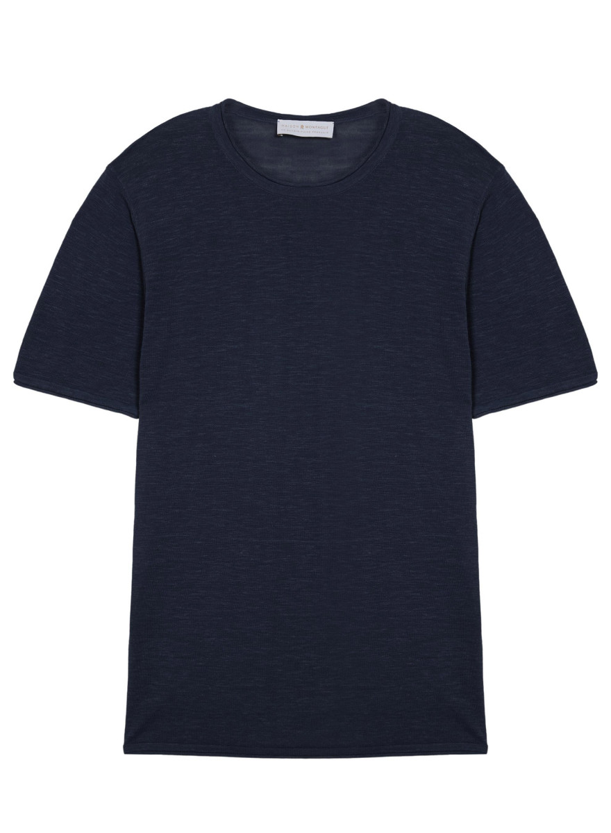 Rundhals-T-Shirt aus Flammgarn-Leinen - Renaud Rundhals-T-Shirt aus Flammgarn-Leinen - Renaud