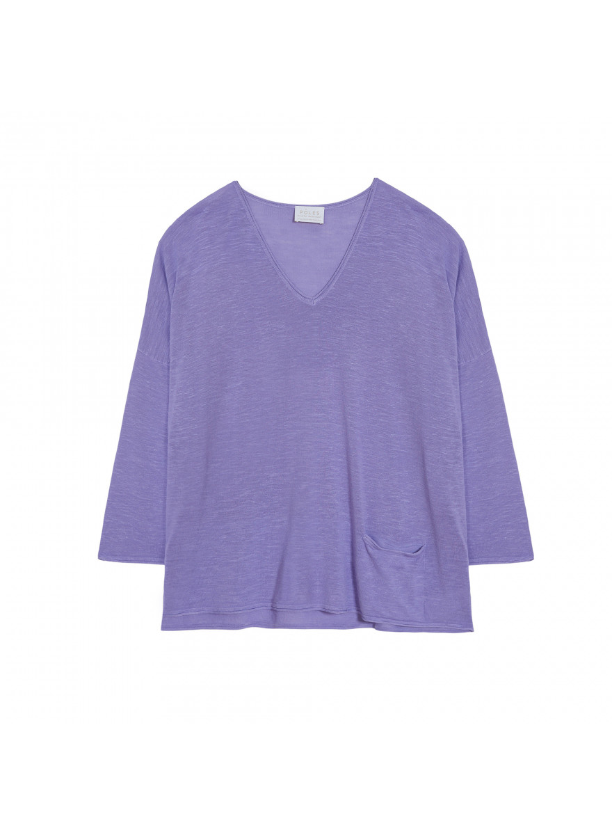 Weites T-Shirt aus geflammtem Leinen - Balou