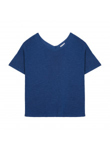 T-Shirt aus Flammgarn-Leinen mit Knopfleiste hinten - Tally