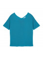 T-Shirt aus Flammgarn-Leinen mit Knopfleiste hinten - Tally