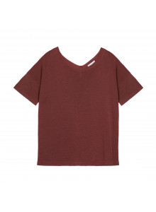 T-Shirt aus Flammgarn-Leinen mit Knopfleiste hinten - Tally