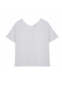 T-Shirt aus Flammgarn-Leinen mit Knopfleiste hinten - Tally