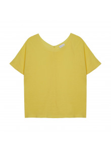 T-Shirt aus Flammgarn-Leinen mit Knopfleiste hinten - Tally