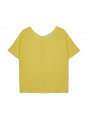 T-Shirt aus Flammgarn-Leinen mit Knopfleiste hinten - Tally