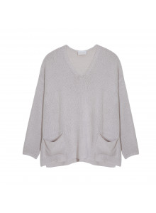 Oversize-Pullover mit V-Ausschnitt aus Corallo - Telma